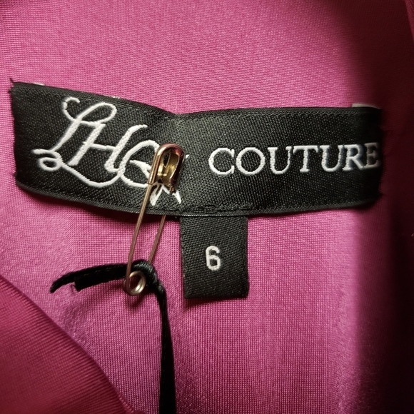 LHC couture Purple Cross Style Evening Dress NWT - Picture 8 of 8